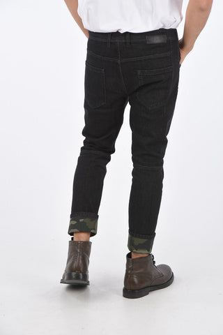 Jeans SKINNY FIT con Risvolto Camouflage 