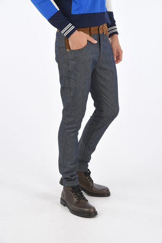 Eco Suede Skinny Fit Jeans 16cm