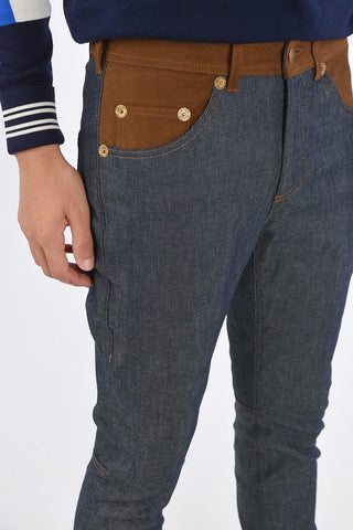 Eco Suede Skinny Fit Jeans 16cm