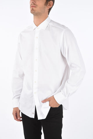 Pintuck Spread Collar Shirt