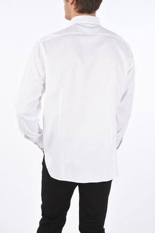 Pintuck Spread Collar Shirt