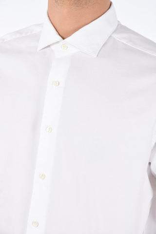 Pintuck Spread Collar Shirt