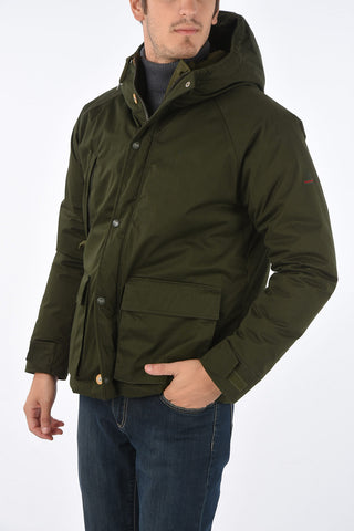 Zip closure Down Jacket with hood