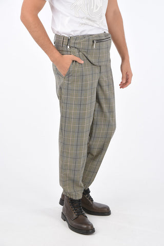 Tartan Easy Fit Trousers with Removable Belt Bag