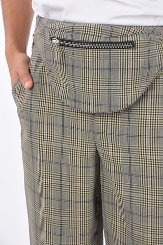 Tartan Easy Fit Trousers with Removable Belt Bag