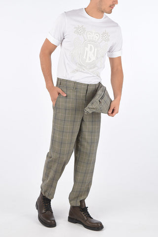 Tartan Easy Fit Trousers with Removable Belt Bag