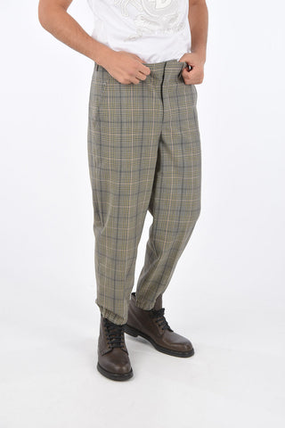 Tartan Easy Fit Trousers with Removable Belt Bag