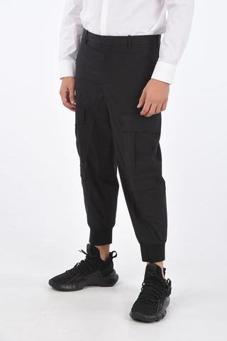 Pantaloni Cargo SLOUCH FIT a Vita Bassa con Chiusura a Scomparsa ed Elastico alla Caviglia