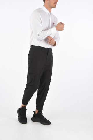 Pantaloni Cargo SLOUCH FIT a Vita Bassa con Chiusura a Scomparsa ed Elastico alla Caviglia
