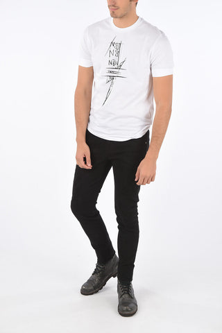 Skinny Fit Ripped Jeans with Frayed Hem 16cm