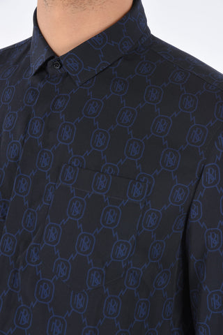 Monogram Printed Loose Fit Shirt