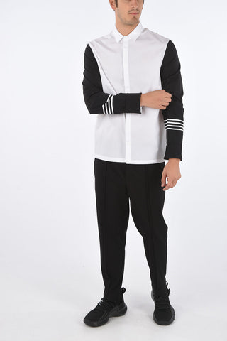 Contrasting Sleeves STRAIGHT FIT Shirt