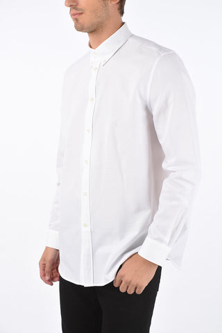 Back Logo Printed Button-Down Shirt
