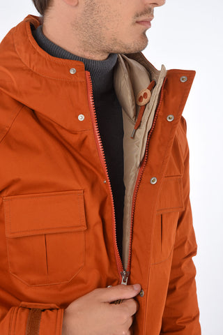 Zip closure Down Jacket with hood