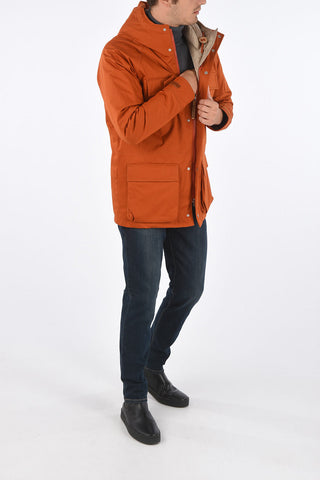 Zip closure Down Jacket with hood