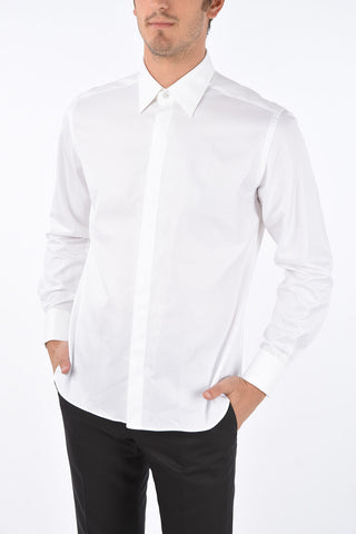 CC COLLECTION Spread Collar Shirt with Cuff Link