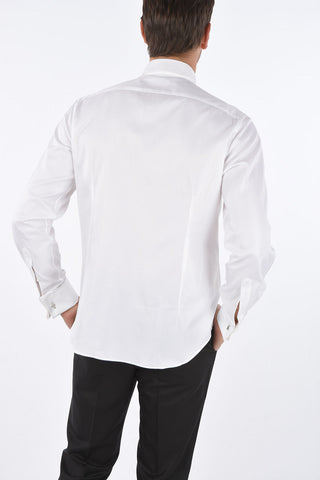 CC COLLECTION Spread Collar Shirt with Cuff Link