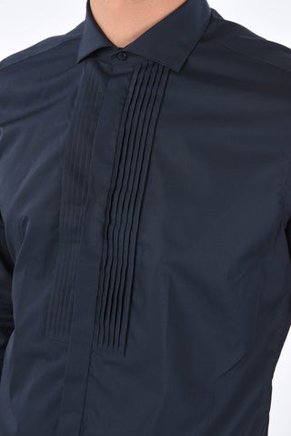 CC COLLECTION Spread Collar Tuxedo Shirt