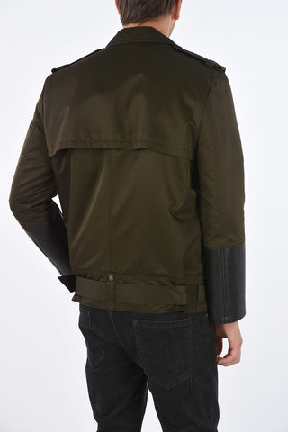 Peacoat with Leather Inserts