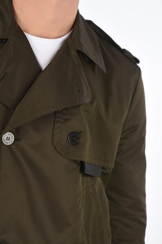 Peacoat with Leather Inserts