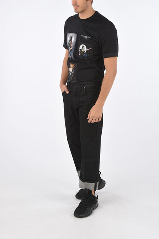 Tube Fit Jeans with Cuffed Hem 22cm