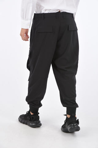 SLOUCH FIT Low Rise Cargo Pants with Concealed Closure and Ankle Bands