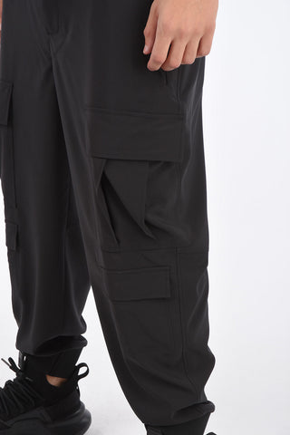SLOUCH FIT Low Rise Cargo Pants with Concealed Closure and Ankle Bands