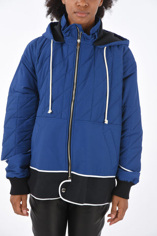 quilted jacket with hood