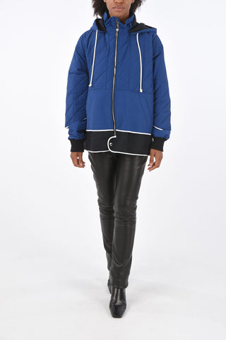quilted jacket with hood