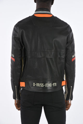 Leather L-DIXON Jacket with Zip Closure