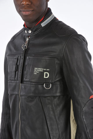 Leather L-DIXON Jacket with Zip Closure
