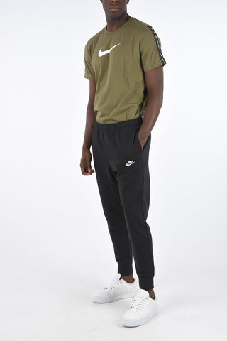 Joggers a tinta unita con logo ricamato