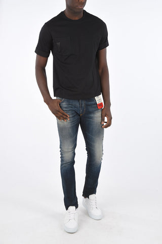 t-shirt girocollo con taschino