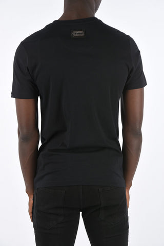 HOMME crew-neck SHINE ON t-shirt with rhinestone embellished detail