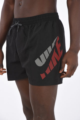 Logo Printed Boxer Swimsuit