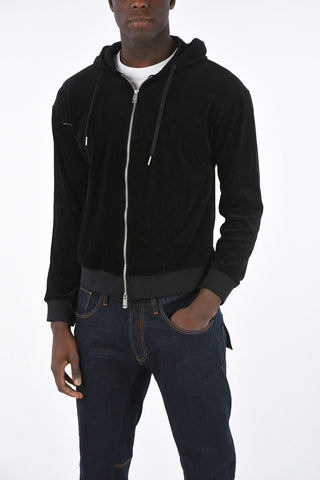 ARMANI EXCHANGE chenille sweatshirt with hood
