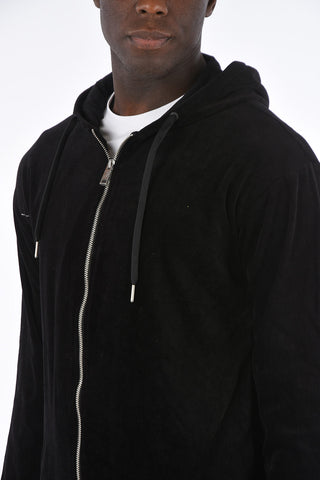 ARMANI EXCHANGE chenille sweatshirt with hood