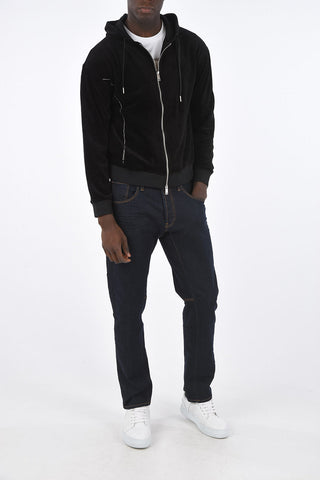 ARMANI EXCHANGE chenille sweatshirt with hood