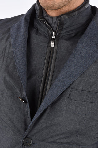 ID OUTDOOR Giacca Fantasia Herringbone con Imbottitura