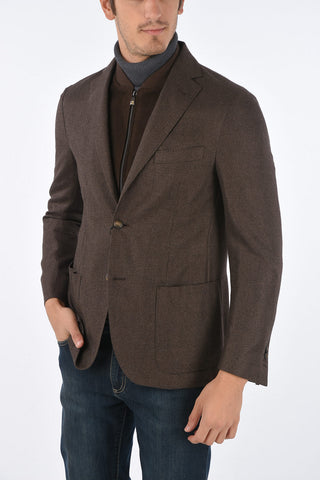 ID OUTDOOR Silk and Cashmere Jacket with Removable Suede Insert