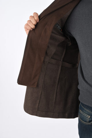 ID OUTDOOR Silk and Cashmere Jacket with Removable Suede Insert