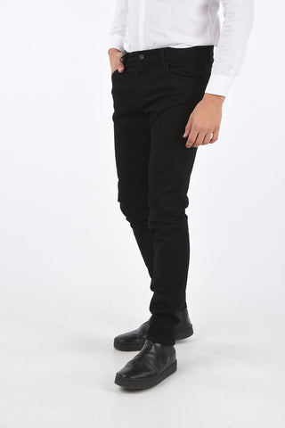 Jeans SLIM FIT con 4 Tasche e Dettagli in Zama e Cuoio 17cm