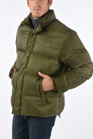 hidden closure down jacket