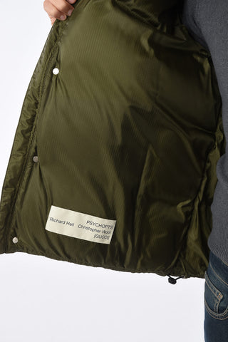 hidden closure down jacket
