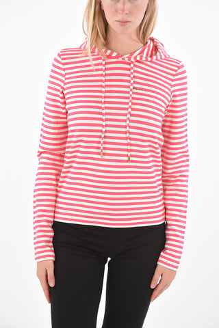 felpa awning striped con Cappuccio