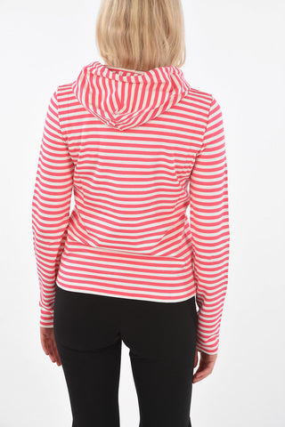 felpa awning striped con Cappuccio