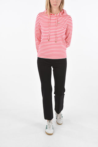 felpa awning striped con Cappuccio