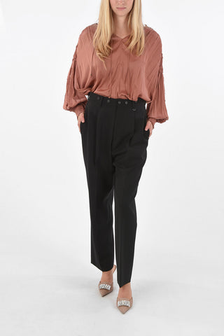 pantalone a una pince a vita alta