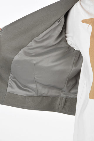 Soft Leather Zipped Pocket Biker Jacket 