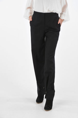 Wool Pants with Adjustable Ankle